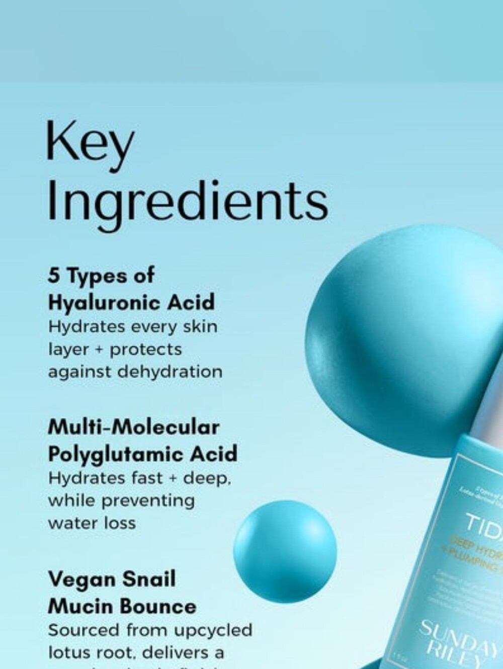 NIB Sunday Riley Tidal - Deep Hydration And Plumping Serum, 1 Oz - Picture 2 of 4